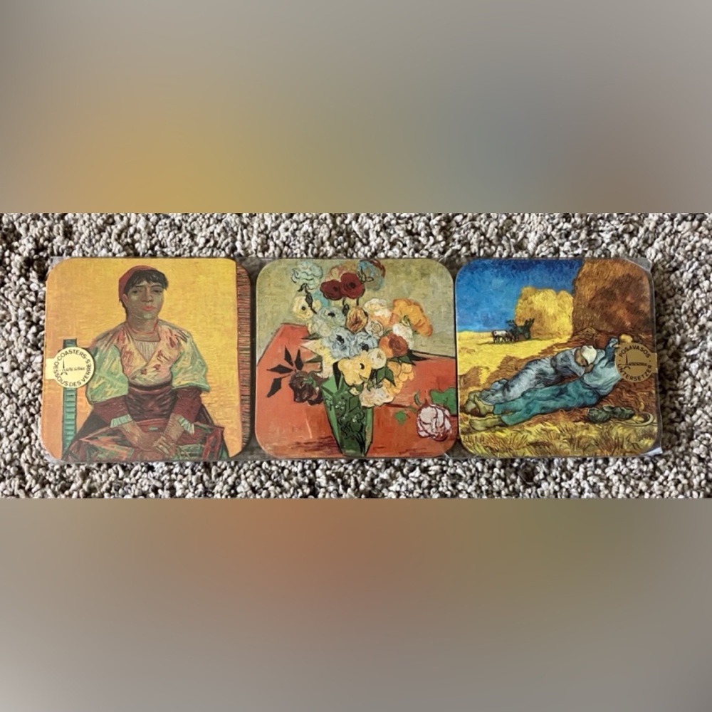 Set of 6 Coasters - Van Gough - Pressed Paper